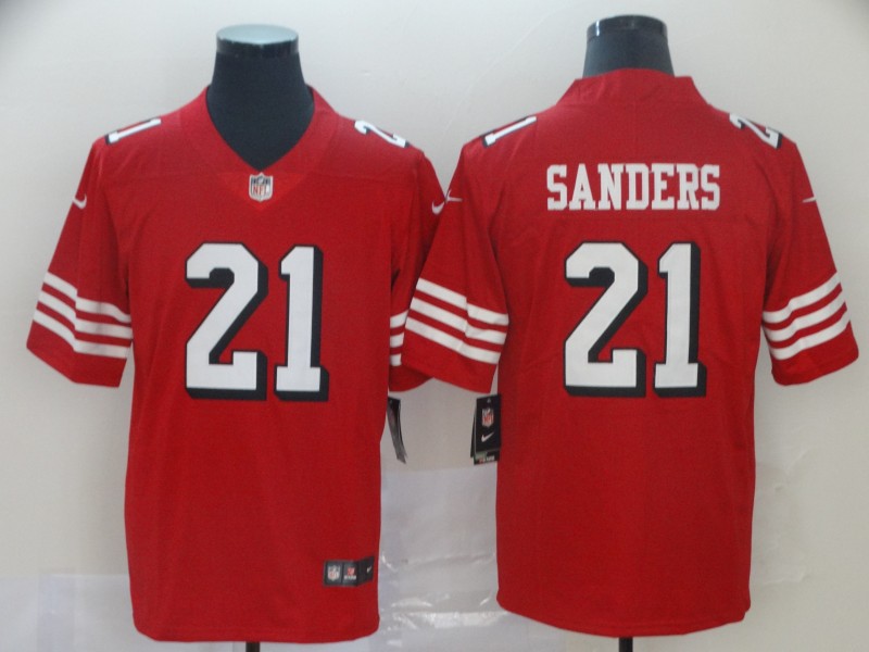 Men's San Francisco 49ers Deion Sanders #21 Red Jersey